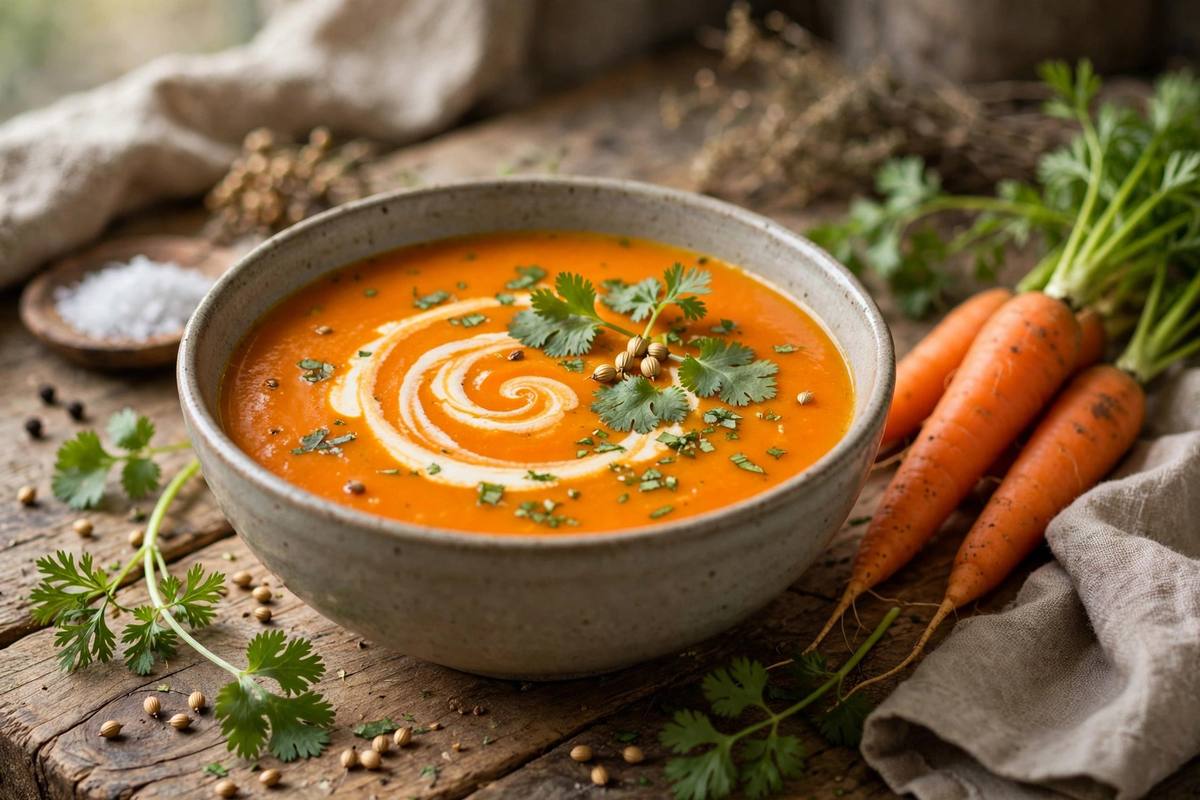 Carrot and coriander soup