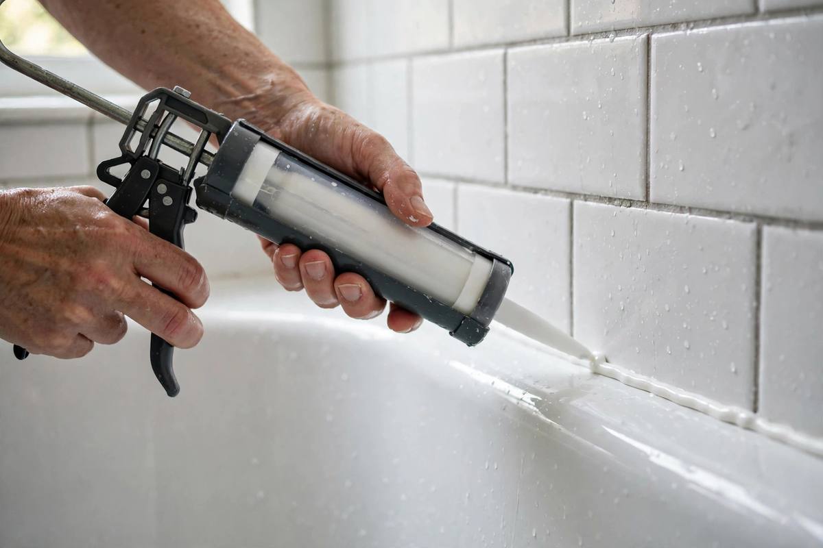 Applying caulk