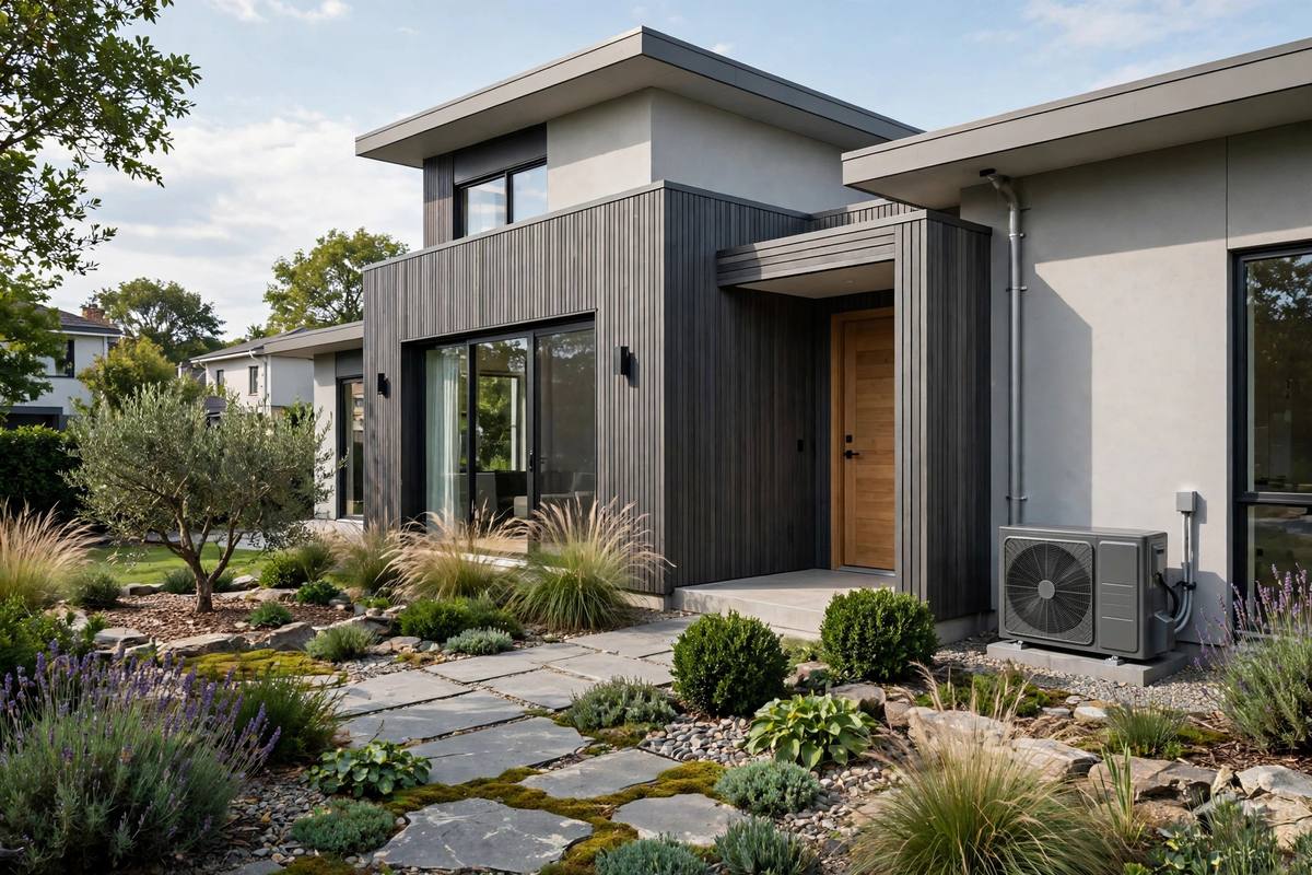 House with heat pump