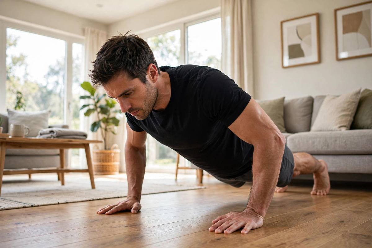 Man doing push ups