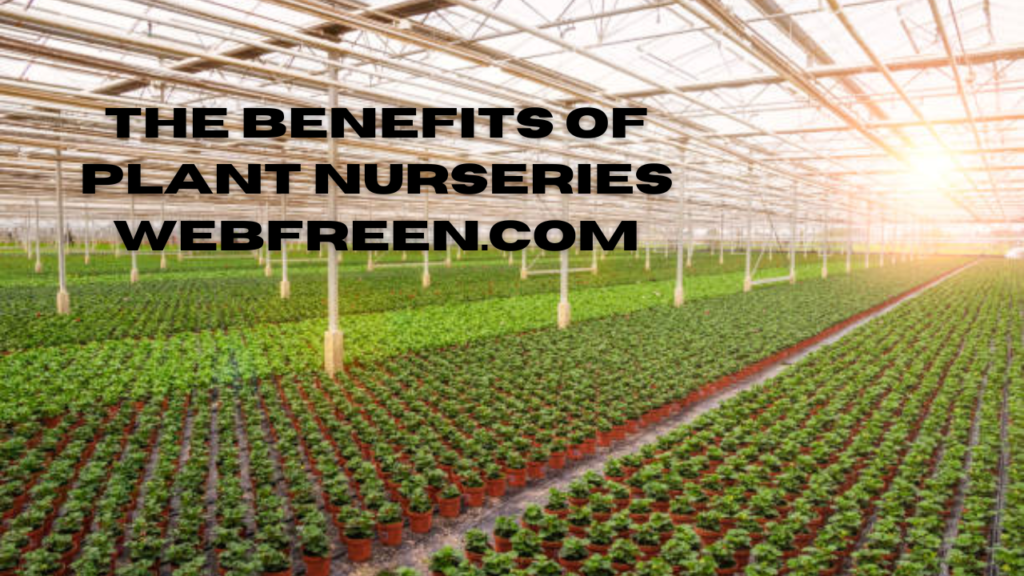 the benefits of plant nurseries Webfreen.com