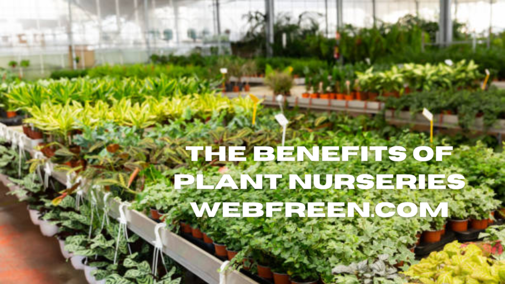 the benefits of plant nurseries Webfreen.com