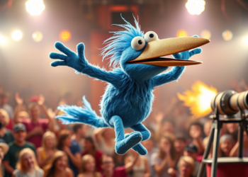 muppet with a long hooked beak