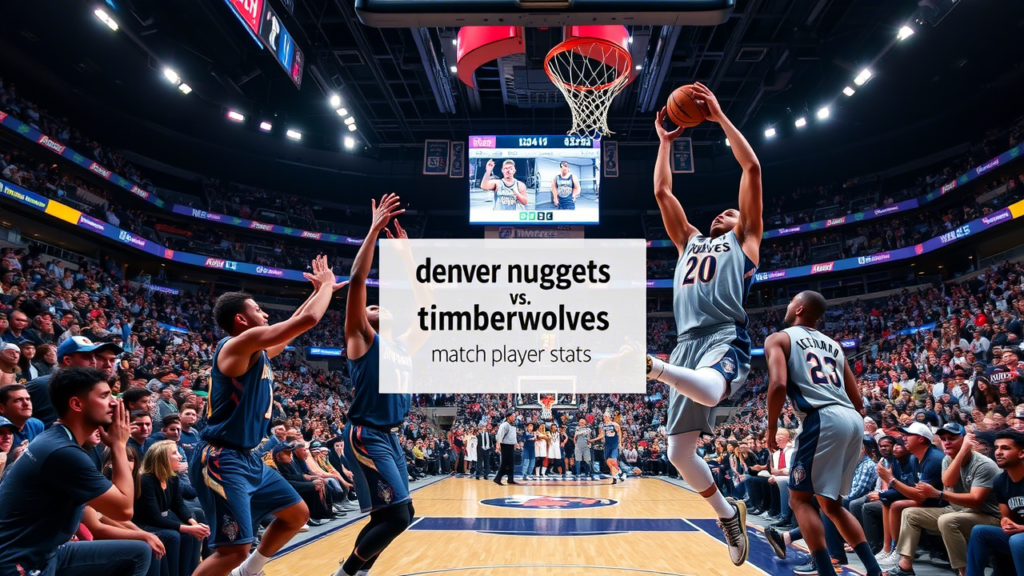 denver nuggets vs timberwolves match player stats