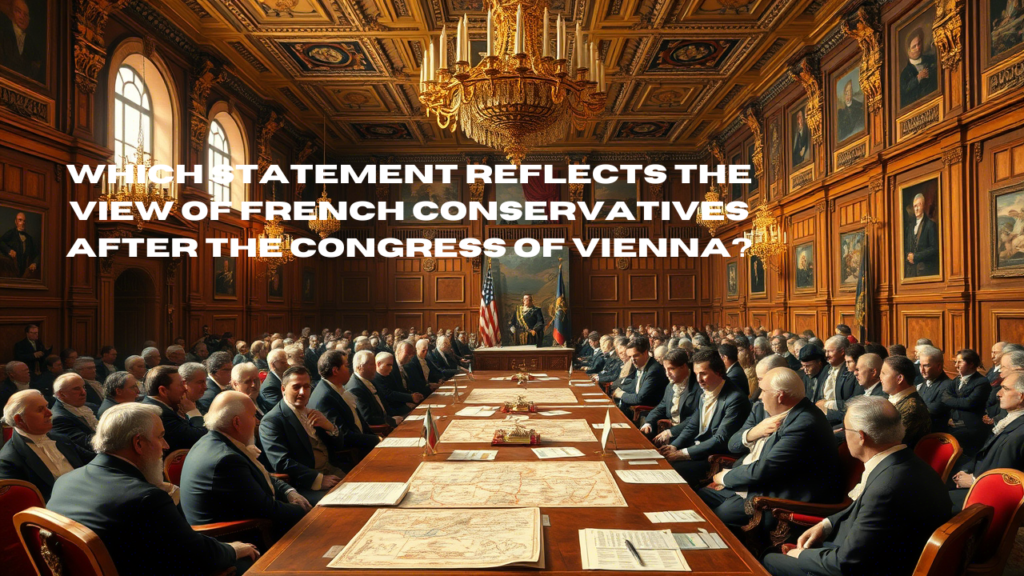 which statement reflects the view of french conservatives after the congress of vienna?