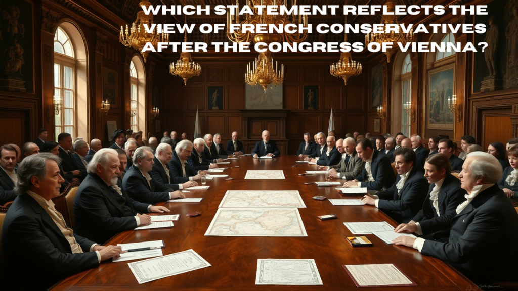 which statement reflects the view of french conservatives after the congress of vienna?