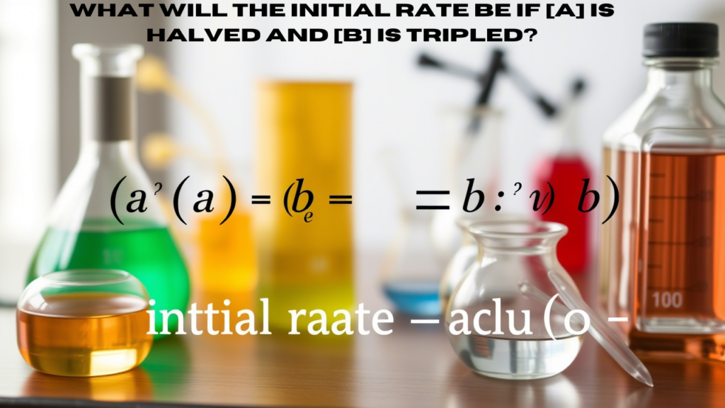 what will the initial rate be if [a] is halved and [b] is tripled?