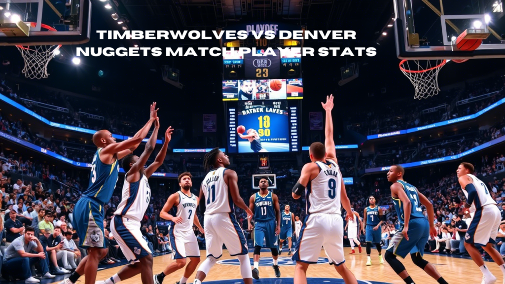 timberwolves vs denver nuggets match player stats